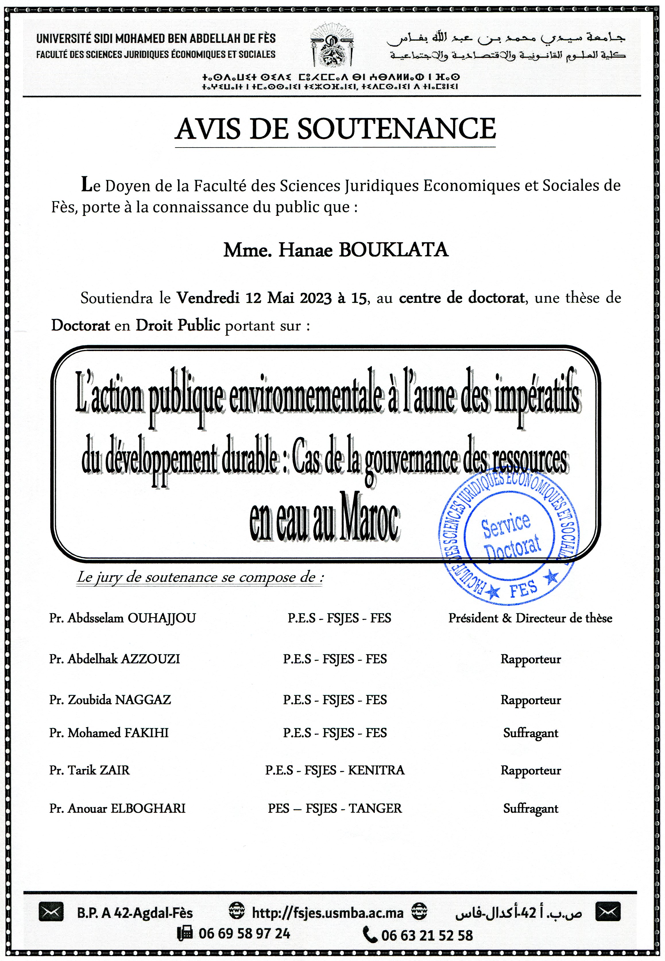 Soutenance - Droit Public