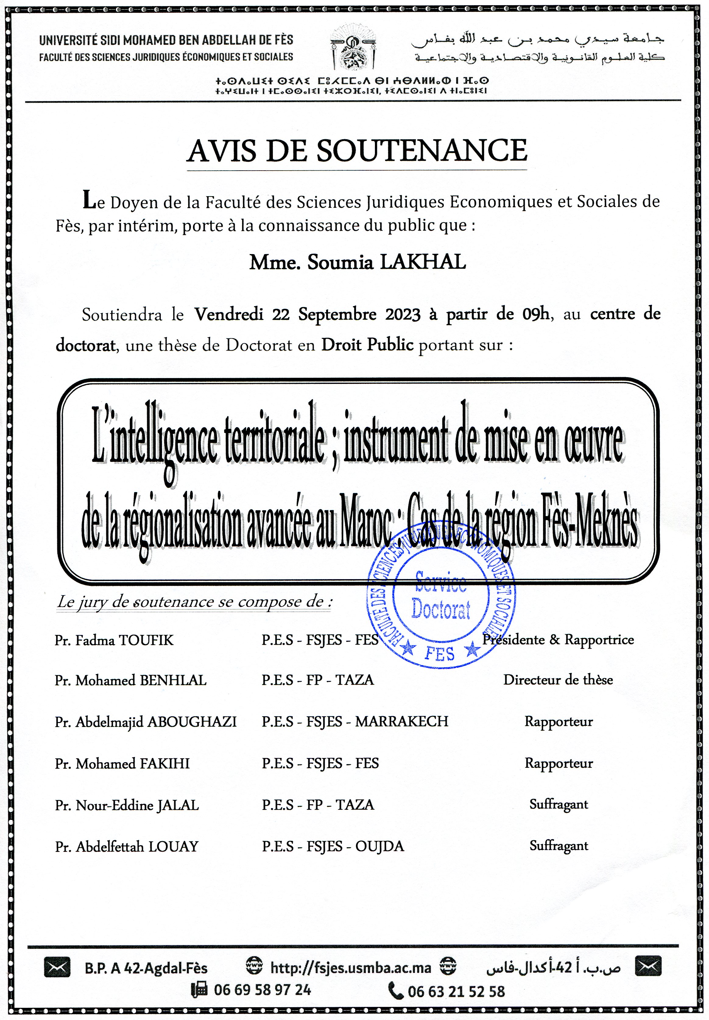 Soutenance - Droit Public