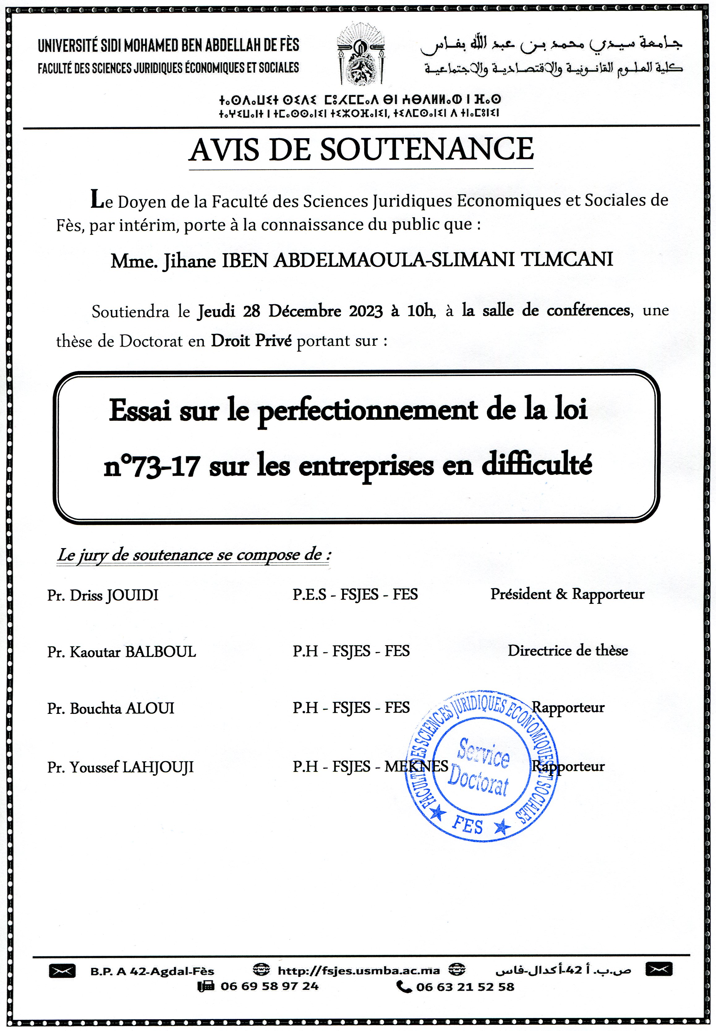 Soutenance - Droit Privé
