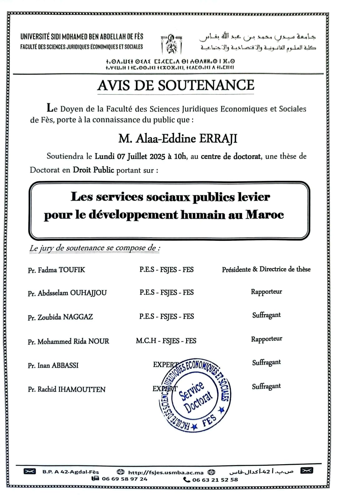 Soutenance - Droit Public