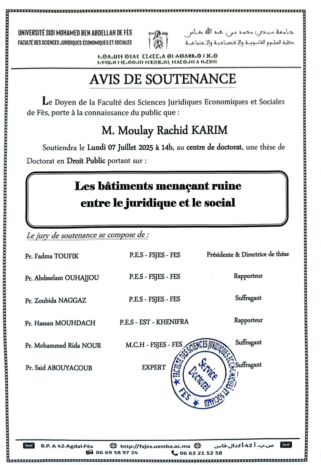 Soutenance - Droit Public