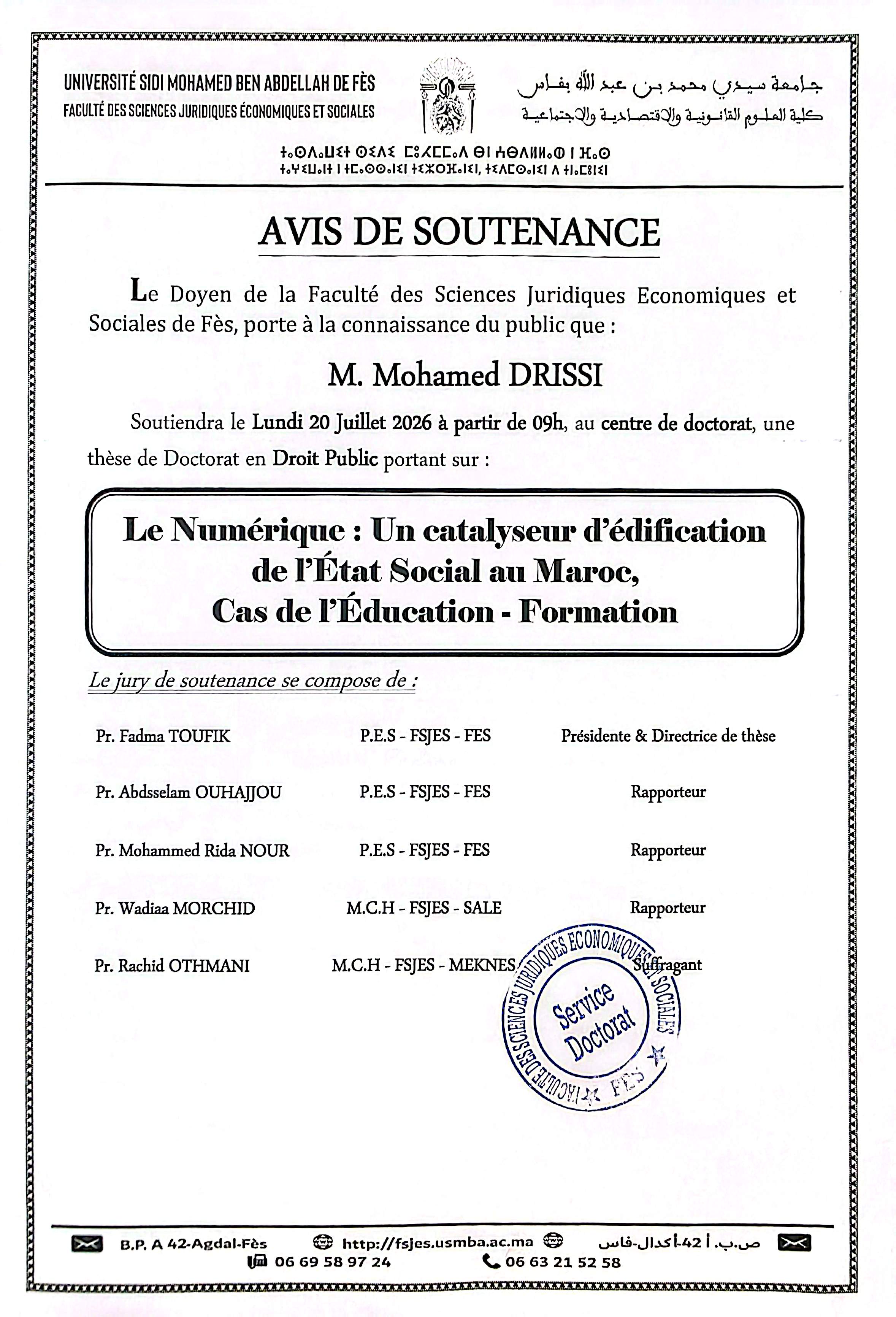Soutenance - Droit Public