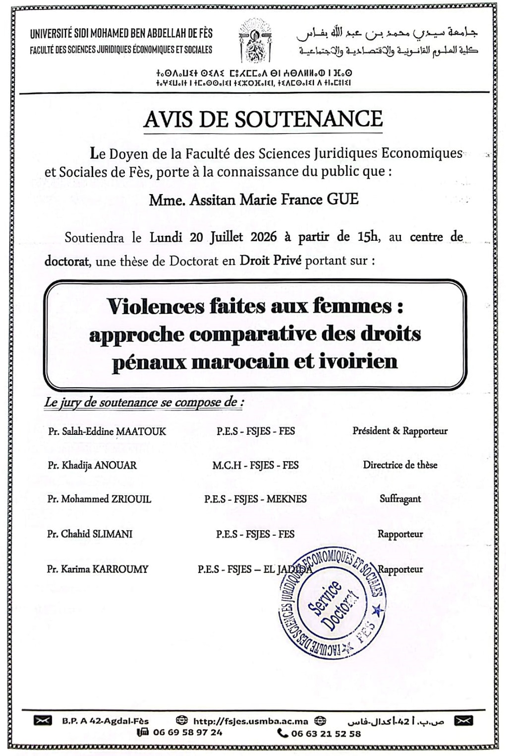 Soutenance - Droit Privé